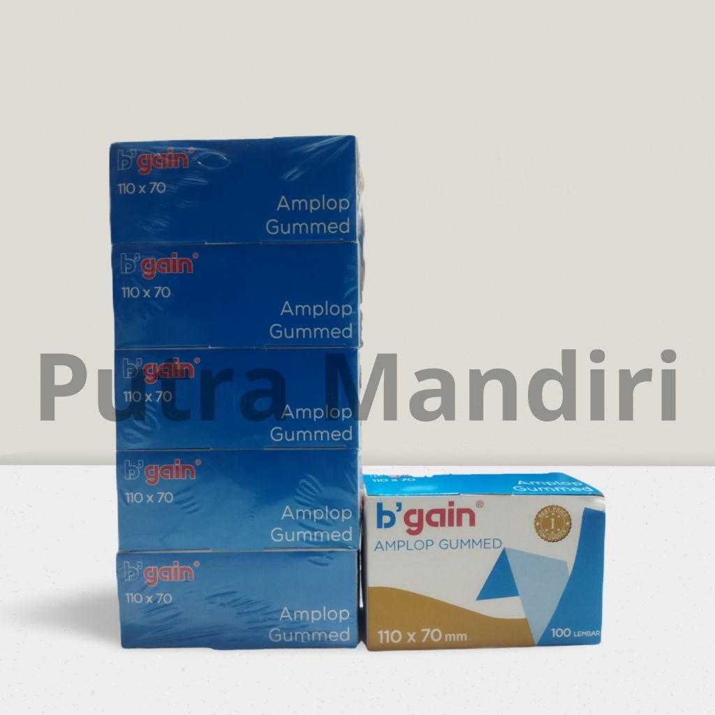 

amplop b'gain ukuran 110x70mm / 95x 192mm 1pak isi(100 lembar)