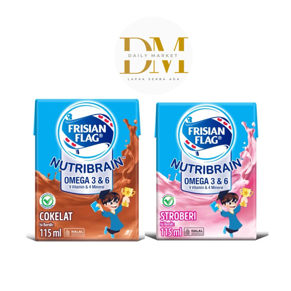 

FRISIAN FLAG Nutribrai 115ml Isi 4/ Susu Frisian Flag/ Frisian Flag Nutribrai / Susu Coklat/ Susu Strawberry/ Susu Kotak