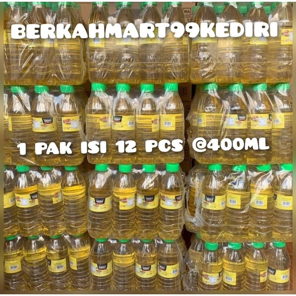 

Minyak goreng violi 1 pak isi 12 botol x 400ml
