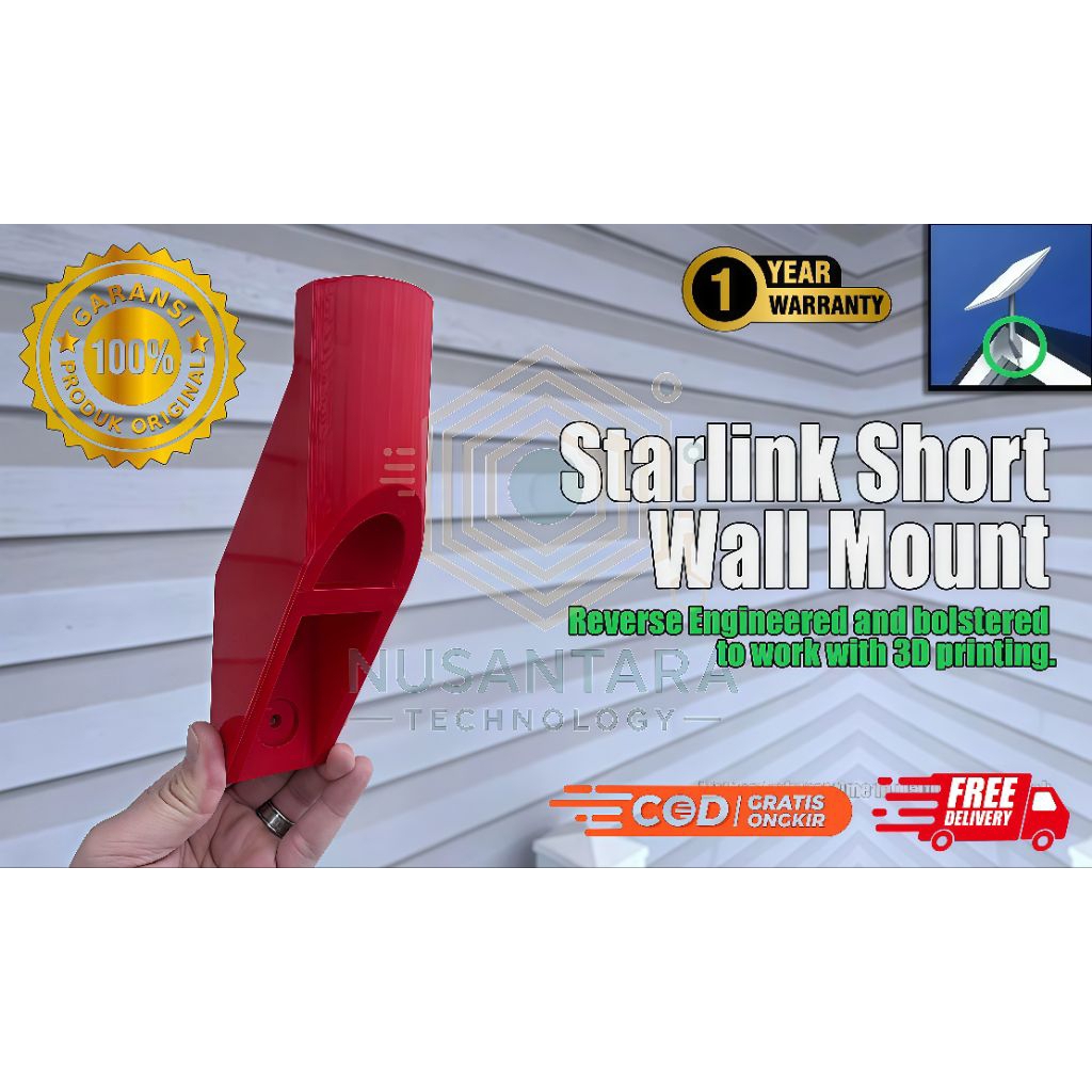 STARLINK gen 2 adapter wall mount | Holder/Bracket/Dudukan Starlink gen 2 premium abs