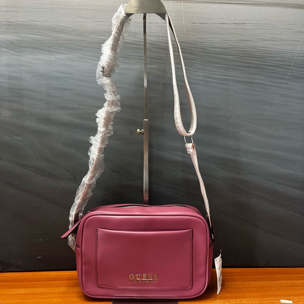 Guess PORTOS mini sling bag Rasberry
