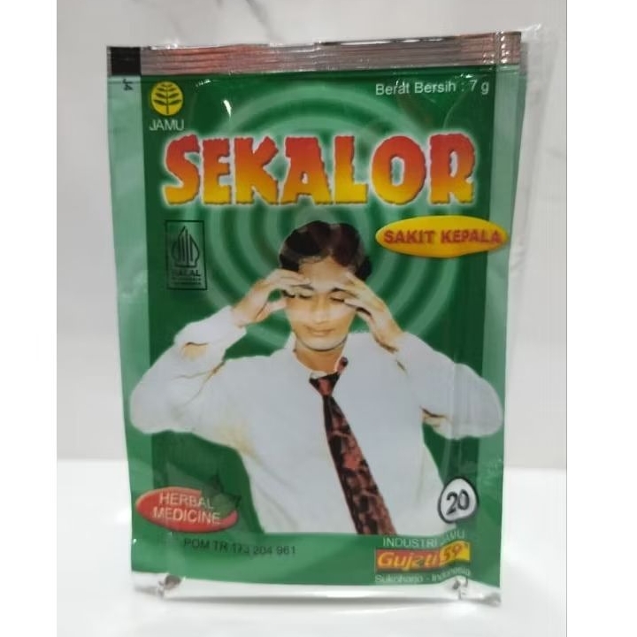 

Jamu Herbal Sekalor Sakit Kepala Serbuk - Gujati 59 isi 10 sachet