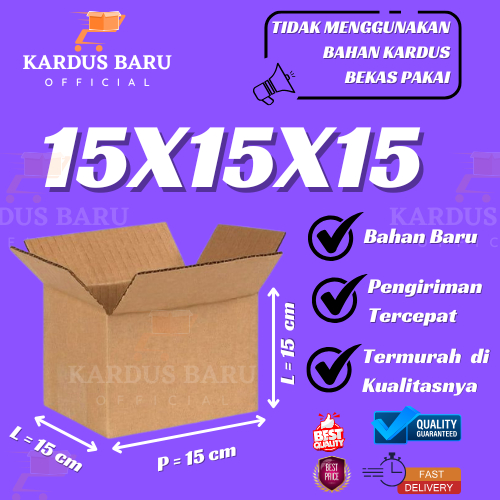 

KARDUS PACKING 15X15X15 TEBAL | Kardus Kecil | Packing Aksesoris | Box Corrugated B Flute Tebal dan Kuat | Kardus Packing Online