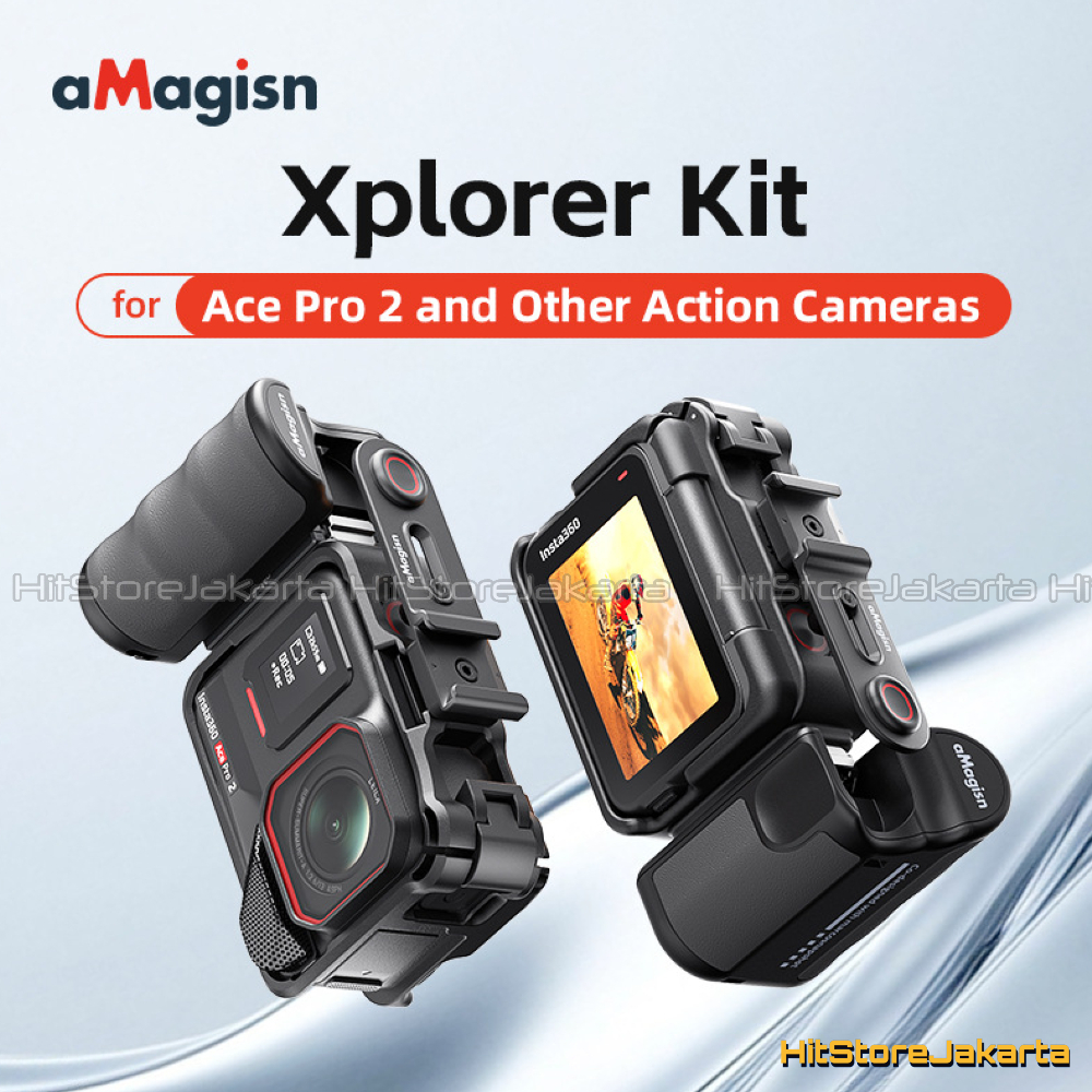aMagisn Xplorer Hand Grip for Insta360 Ace Pro 2 Handle Grip Kit Frame Mount Ace Pro Aksesoris