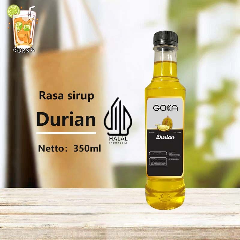 

GOKKA Durian Minuman Konsetrat Durian Syrup Sirup Cair Sertifikasi HALAL 350ml