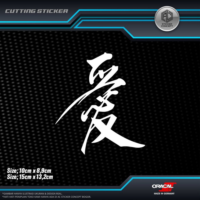 Sticker Kanji Jepang Racing Stiker Untuk Kaca Body Mobil Motor