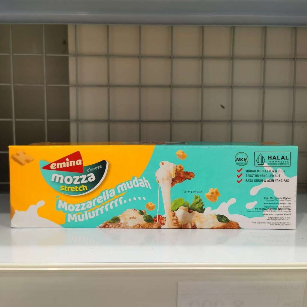 

RB Gratis ONGKIR - Keju EMINA Mozza/Mozzarella Stretch 2KG