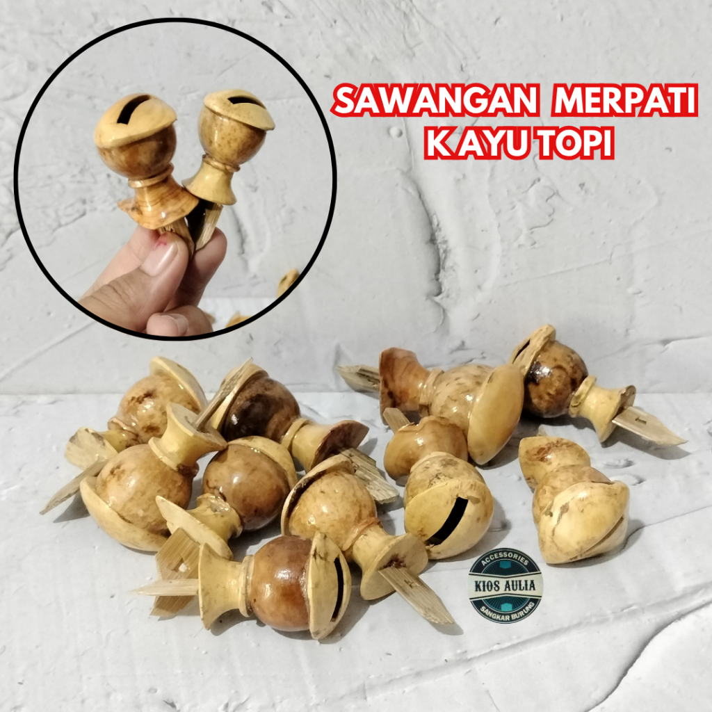 ECER SAWANGAN KAYU TOPI HOTANG GERONONG SULINGAN BURUNG MERPATI DARA 1 BIJI
