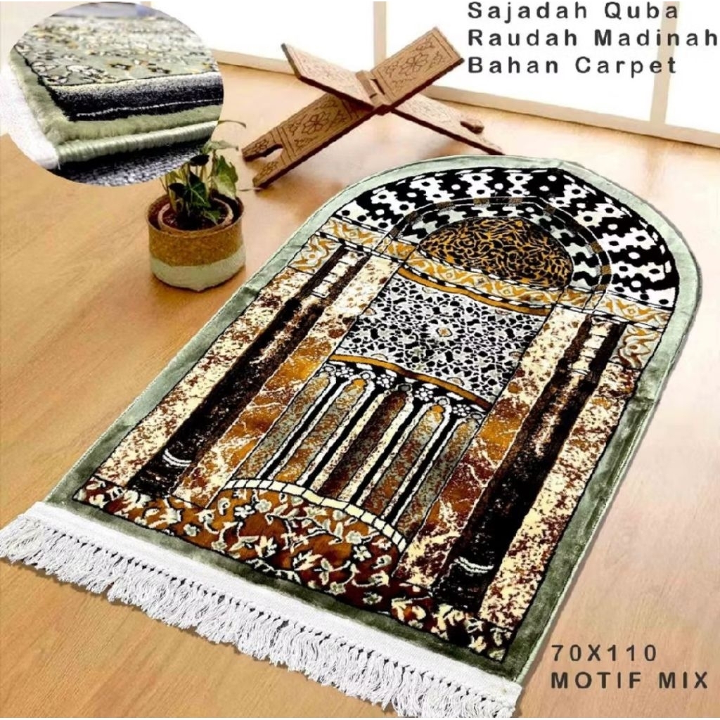 sajadah qubah karpet,sajadah tebal,sajadah halus,sajadah karpet turki,sajadah premium