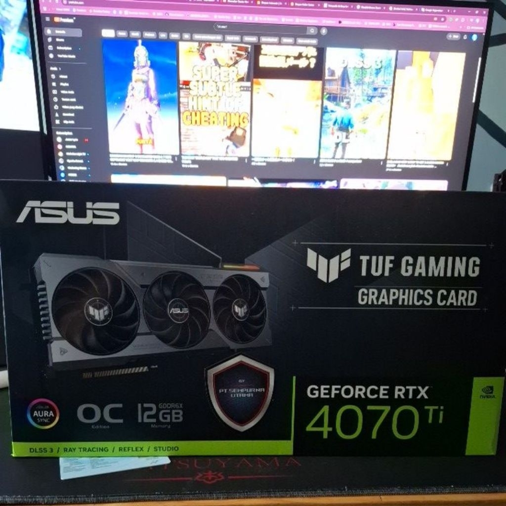 Asus TUF Gaming RTX4070 Ti (garansi 2 tahun)(Nego)