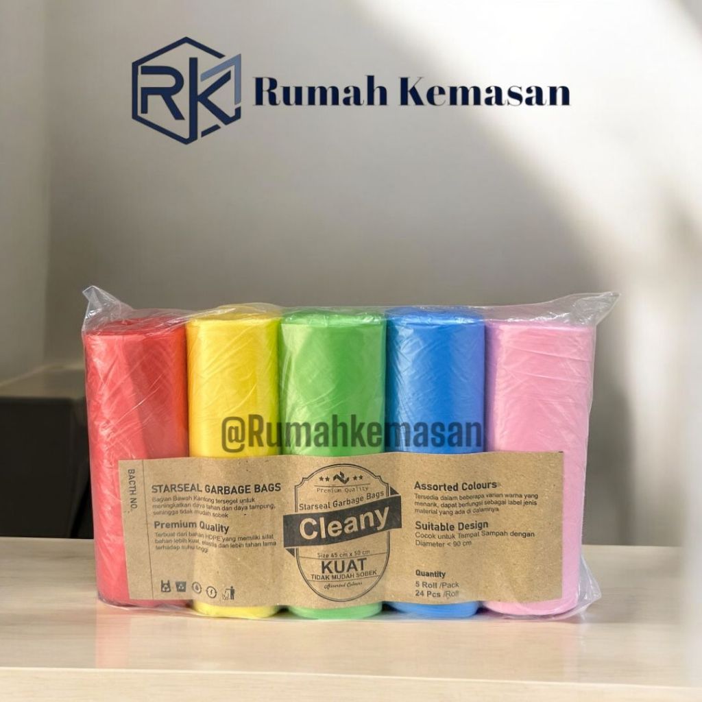 [5 roll]Kantong Plastik Sampah Roll | Trash Bag Roll | Plastik Sampah Roll | Plastik Sampah | Kanton
