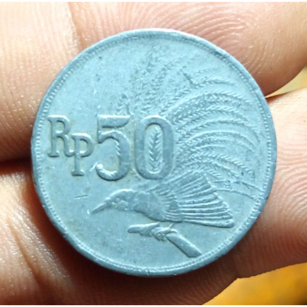 Koin Indonesia 50 Rp 1971 Old Fake Bahan Timah