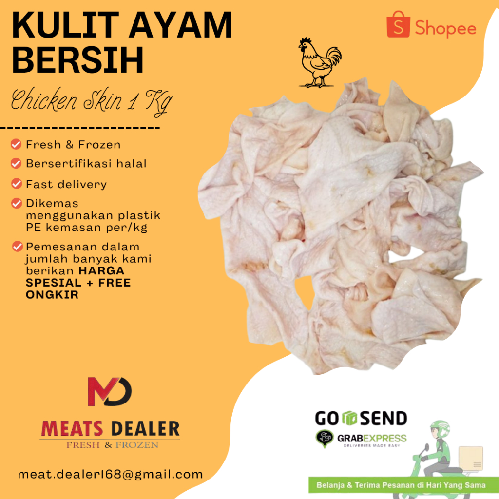 

Kulit Ayam Bersih / Chicken Skin ( 1 Kg )
