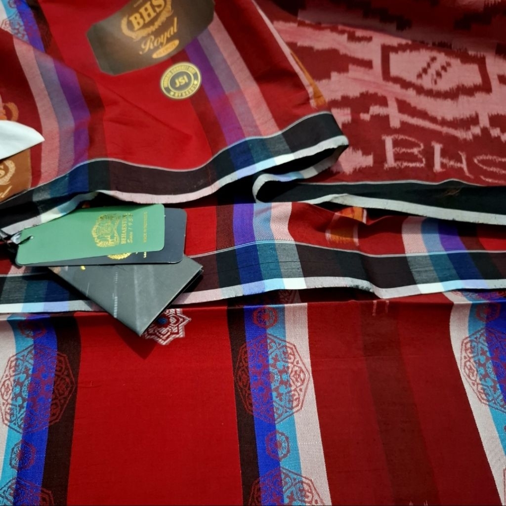 Sarung BHS Royal JSI Bronze Lawas Sutra Spunsilk Mercerized Jaquard Timbul Jahitan Tengah ATBM Limit