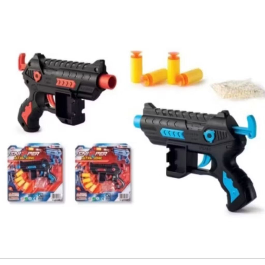 Pistol Mainan Sniper Ultra Sonic 1Set Tembakan Peluru Mainan Anak