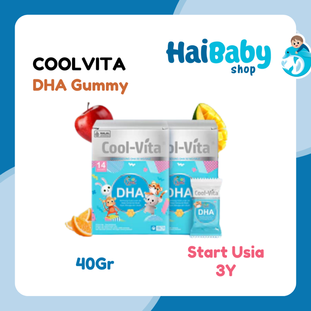 

Cool-Vita DHA Gummy 40Gr - Rasa Apel, Mangga, dan Jeruk