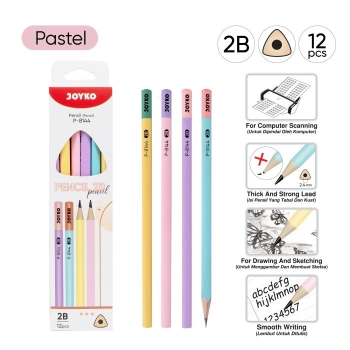 

PENSIL JOYKO P-8144 2B HARGA 1 PACK ISI 12 PCS