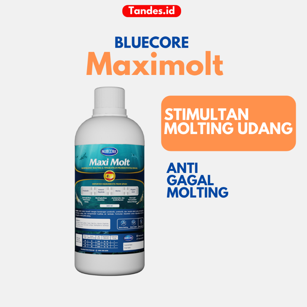 Bluecore MaxiMolt Suplemen Molting Udang Vaname dan Lobster Air Tawar