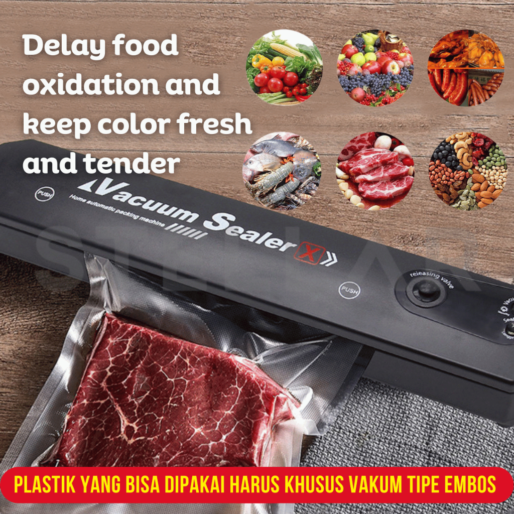 Vacum Sealer Vaccum Makanan Food Sealer Frozen Food Alat Mesin Vakum / Pembungkus Makanan Otomatis