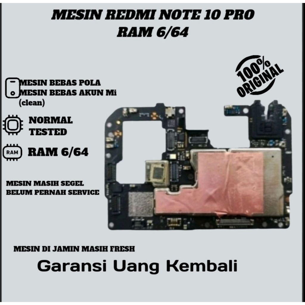 MESIN REDMI NOTE 10 PRO 4G RAM 6 64 NORMAL TESTED TINGGAL PAKAI