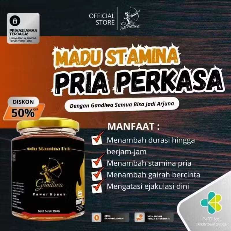 

Gandiwa Power Honey Madu Stamina Suplemen Pria Kuat Tahan Lama Durasi Maksimal Original 100%