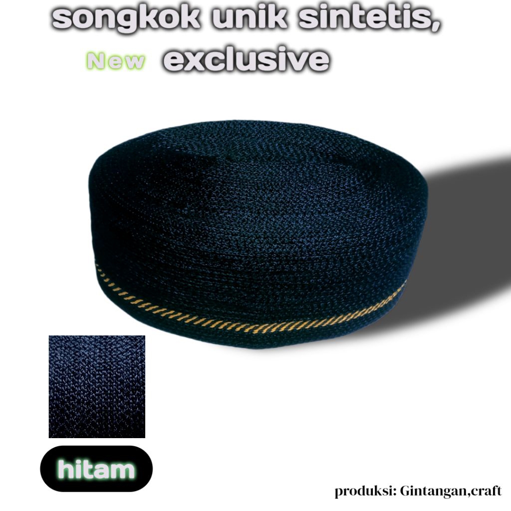 (Gintangan,craft) Baru peci unik, songkok nasional, songkok sintetis, peci rotan
