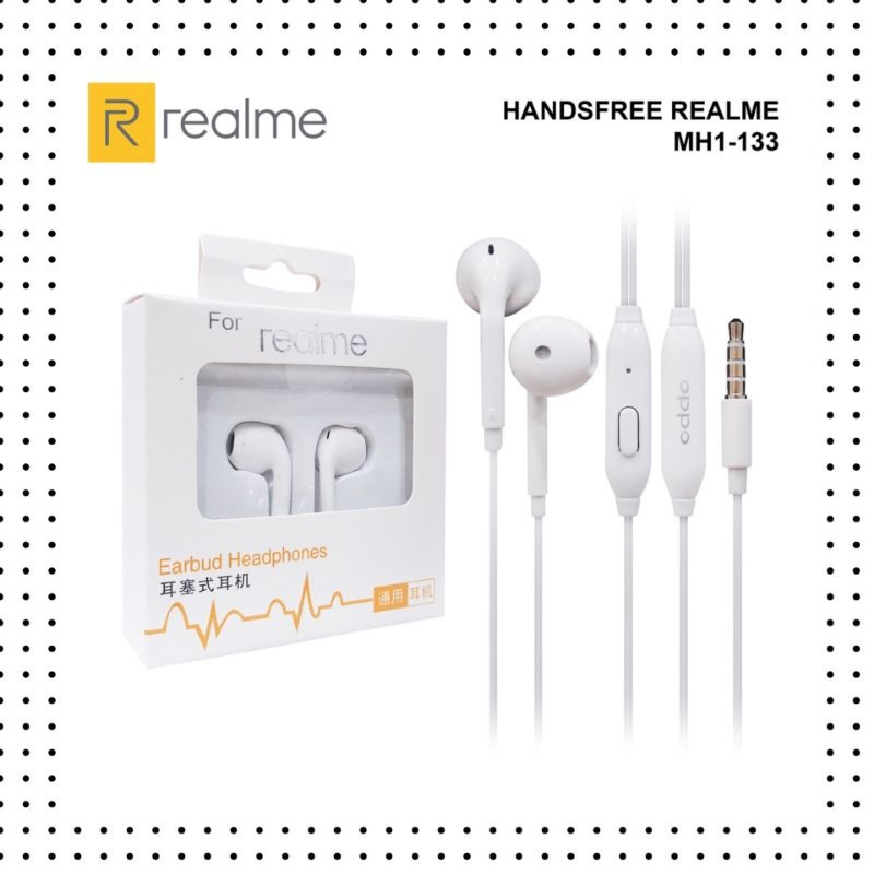 HF HEADSET BRANDED MH-133 REALME - PACKING IMPORT