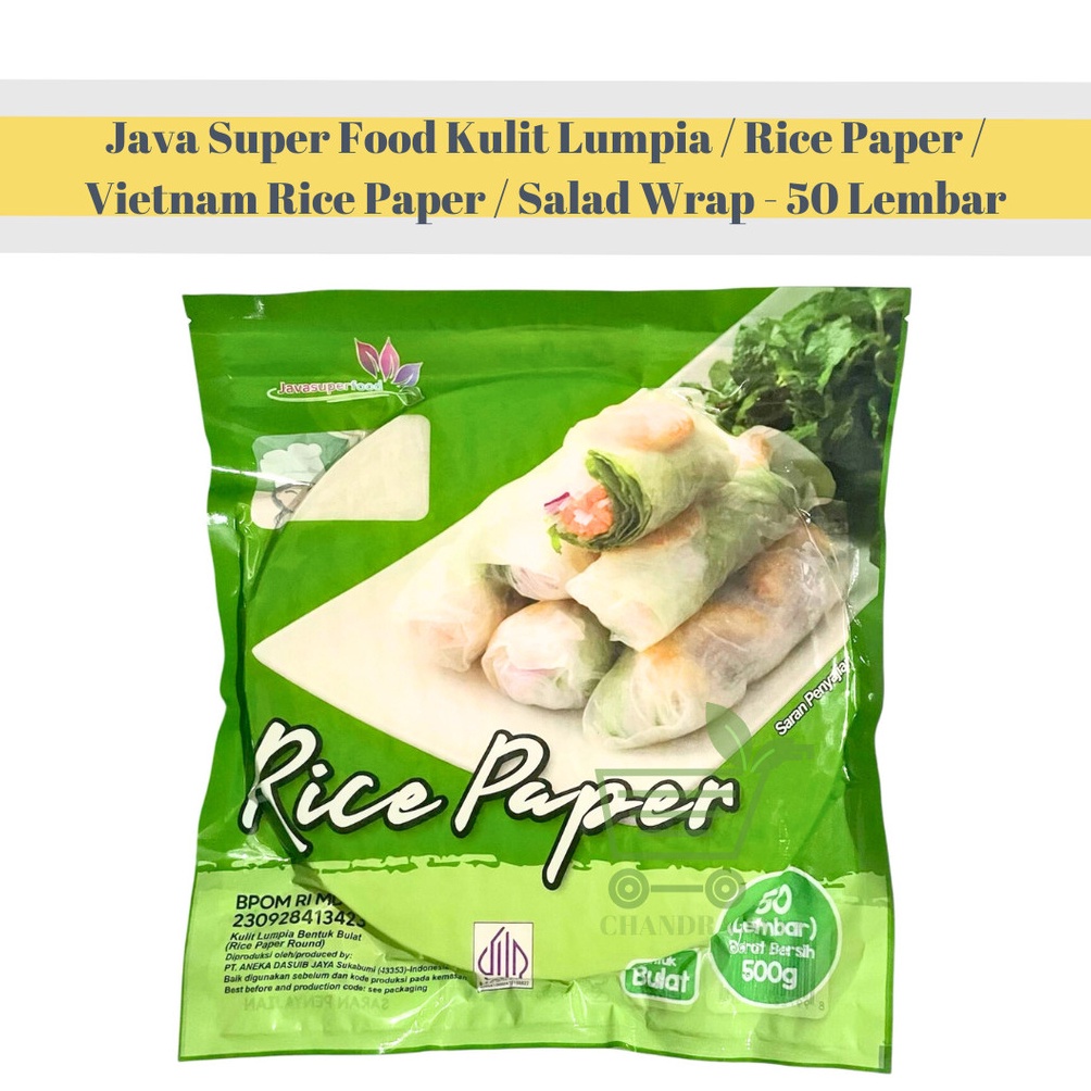 

Ready Java Super Food Kulit Lumpia Rice Paper Vietnam Rice Paper Salad Wrap 12345 Lembar