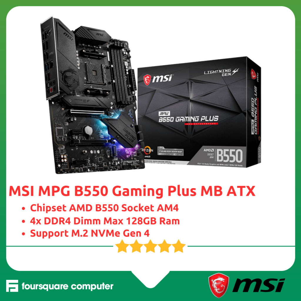 Motherboard MSI MPG B550 GAMING PLUS Ryzen AM4 ATX / MSI MPG B550