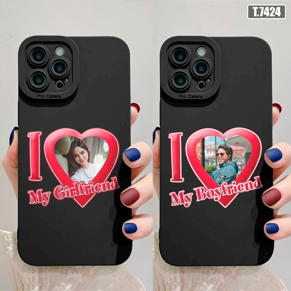 Custom Case FOR ALL TYPE Couple Red Love Request Gambar Sendiri Silikon Procamera Casing Hp Custom D