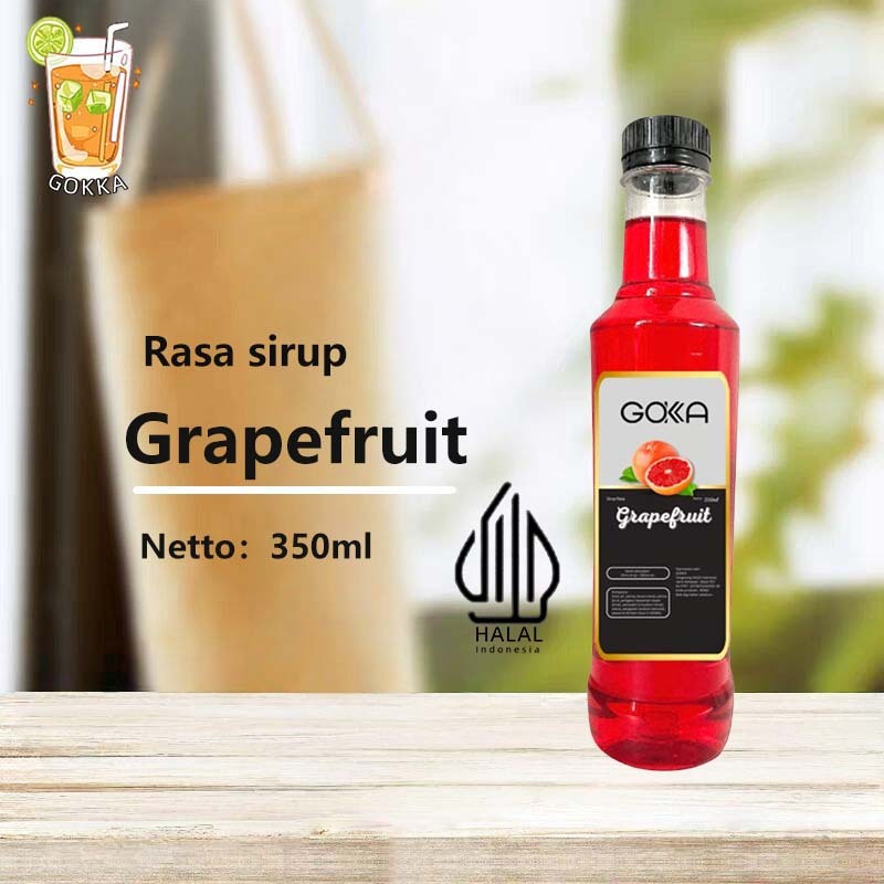 

GOKKA Sirup Geapefruit 350ml Halal Minuman Sirup Rasa Segar untuk 15-18 Cangkir Sirup Geapefruit