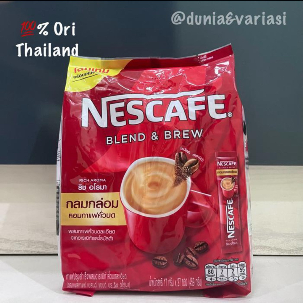 

Kopi Instan Nescafe Blend & Brew Rich Aroma Thailand