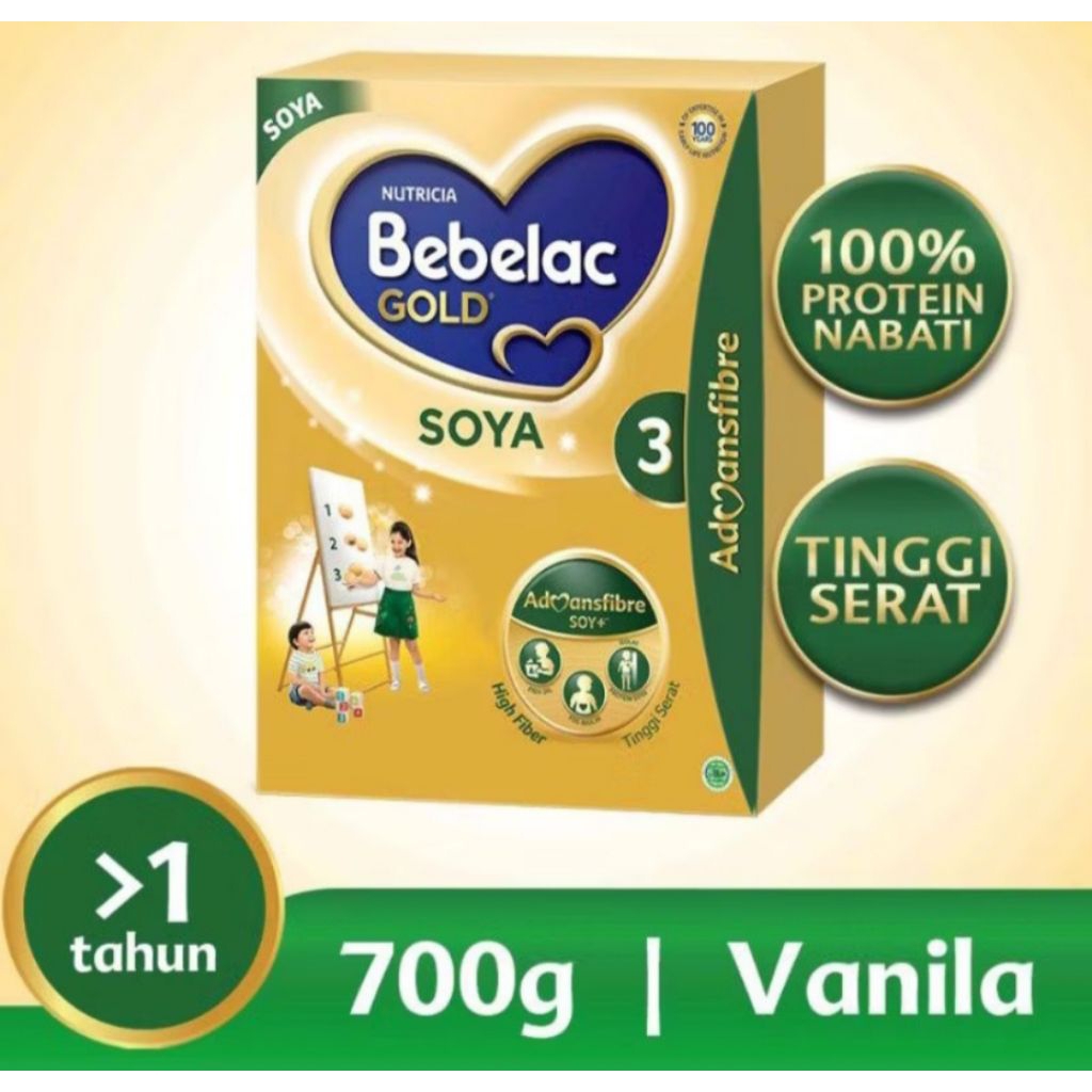 

BEBELAC GOLD SOYA 3 Susu Bubuk Vanilla 700gr TANPA BOX/ MOHON BACA DESKRIPSI PRODUK