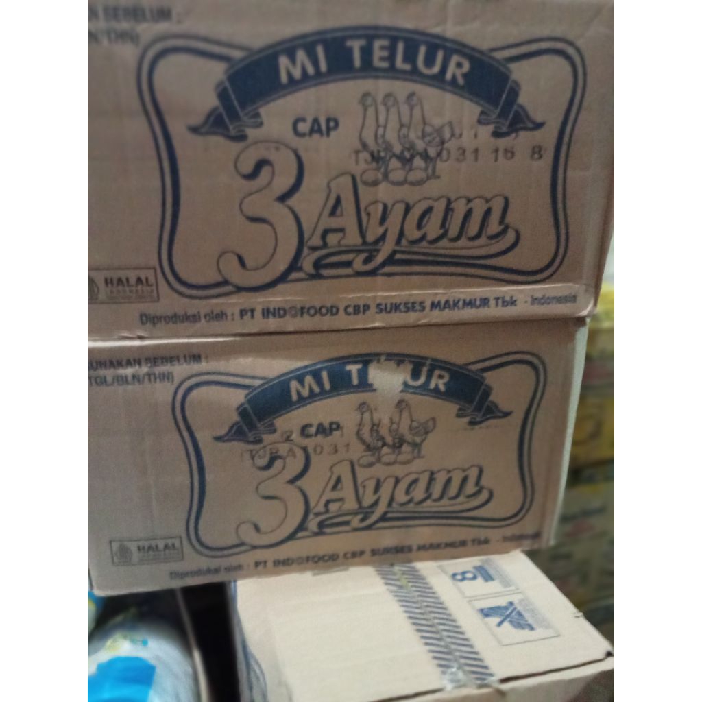 MIE TELOR cap 3 ayam kemasan1dus