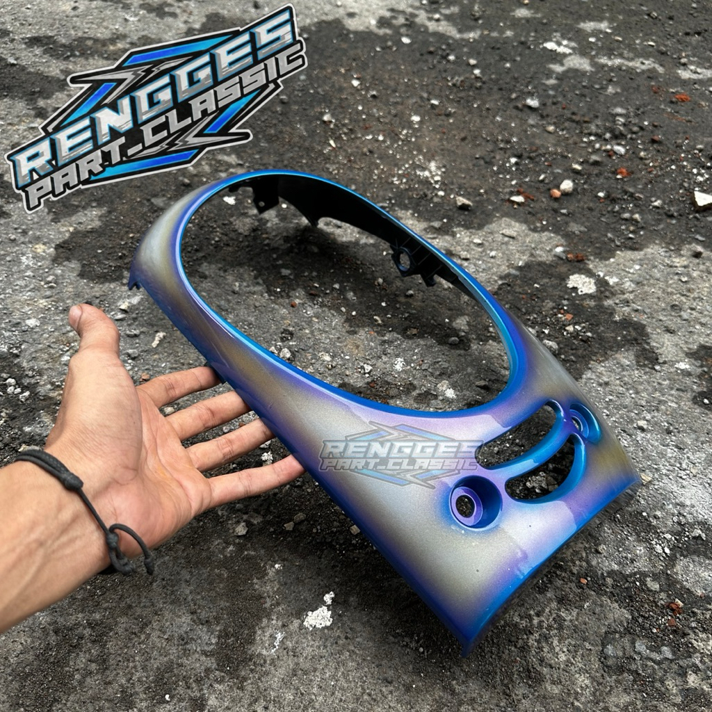 Panel cover lampu depan honda scoopy fi 2013-2016 custom warna titanium