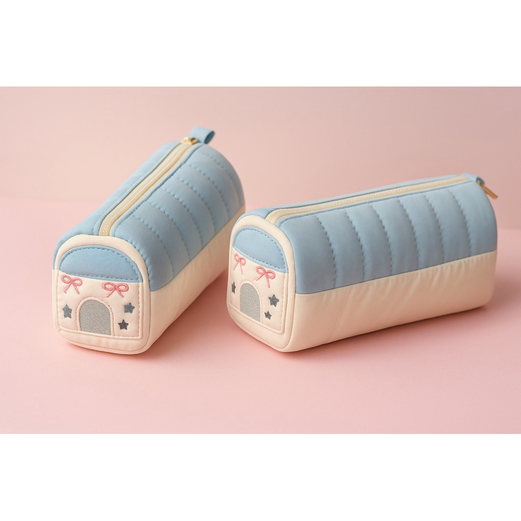 

Kotak Pensil Cute Aesthetic | Korean Pencil Case Puffy Import Premium | Makeup Travel Bag