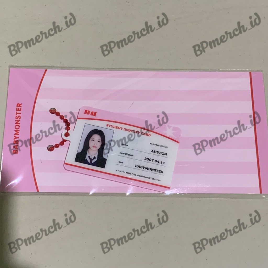 

BABYMONSTER AHYEON [1STANNIVERSARY] BABYMONSTER STUDENT ID CARD KEYRING