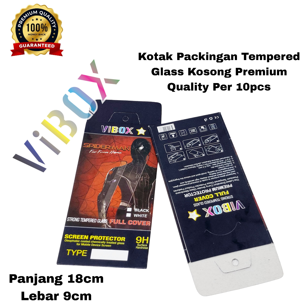 

( 10pc / Box Kosong ) Kotak Packingan Kosong Tempered Glass All Type Packingan Saja BY. COBOX