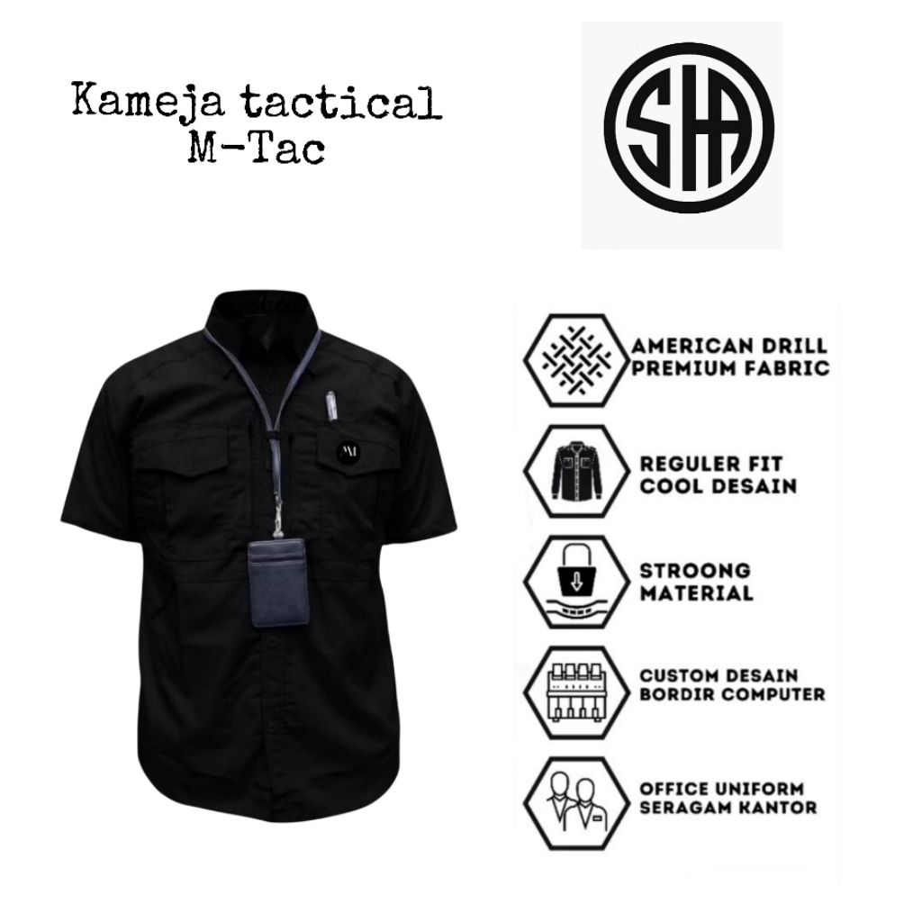 Kemeja tactical american drill lengan pendek PDH outdoor kualitas premium