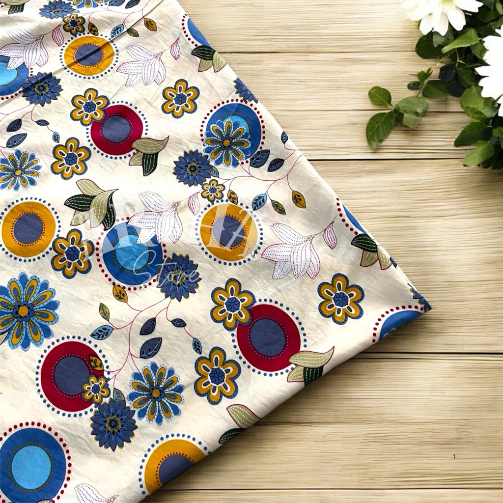 kain katun rayon paris premium motif / kain katun motif / kain kebaya / kain gamis