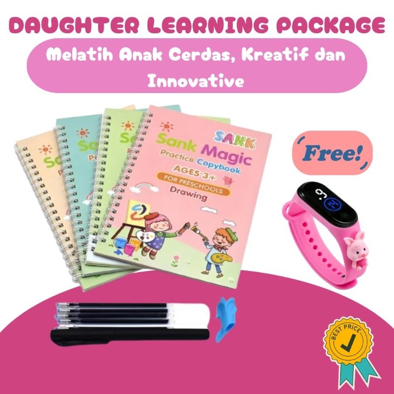 

KODE R99W ISI 4 BUKU PULPEN REFILL FREE JAM TANGAN ANAK PEREMPUAN Buku Ajaib Bisa Hapus Sendiri Sank Magic Alphabet Practice Book Set Buku Edukasi Belajar Menulis Pen Pulpen Tinta Stationery
