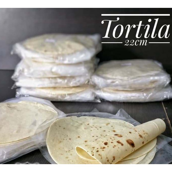

Baru Kulit Tortila Roti Kebab Taco Frozen Beef Chicken Original 22cm Isi 2pcs