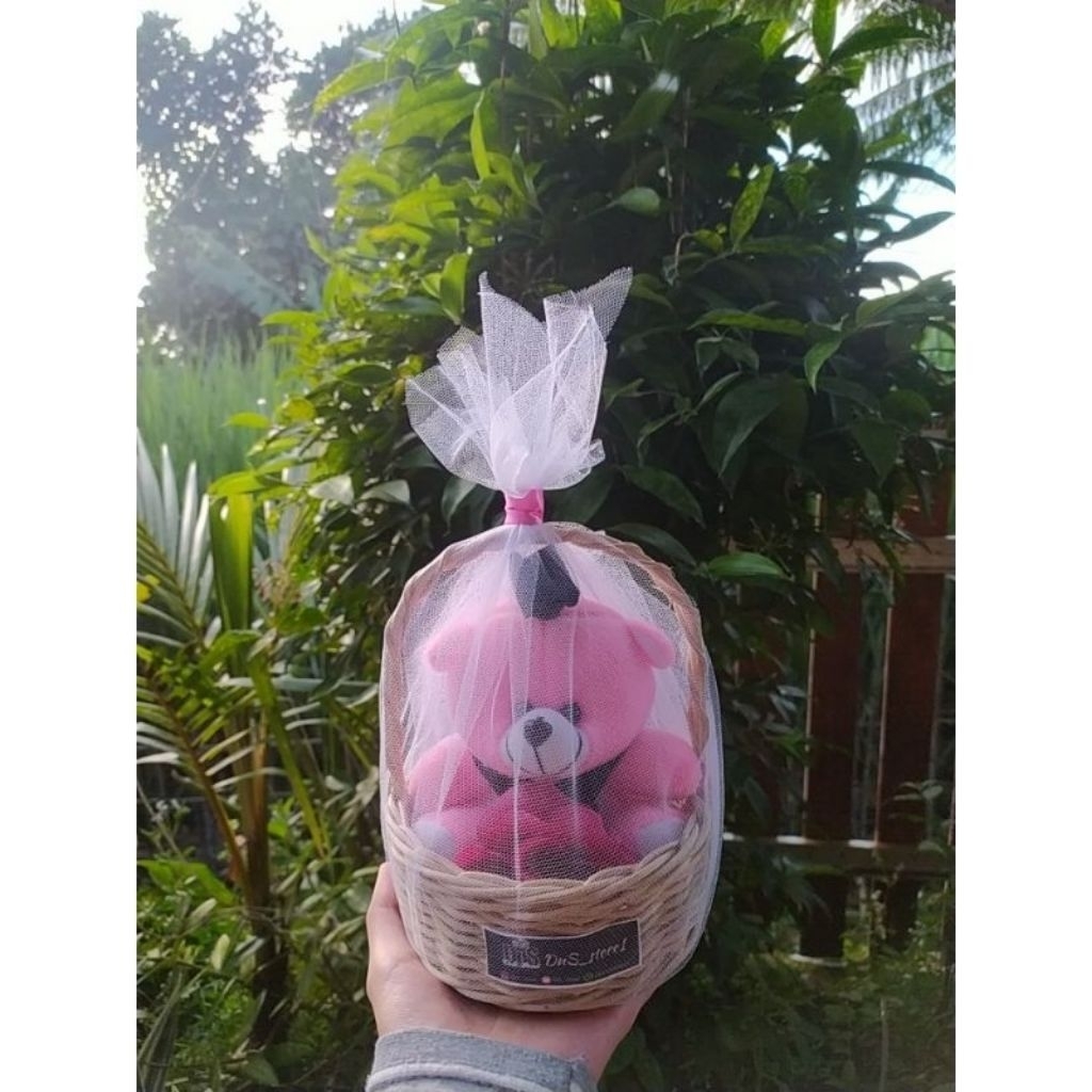 Boneka keranjang wisuda