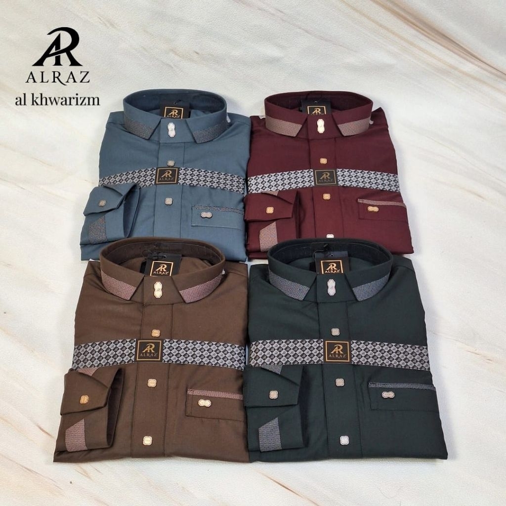 ALRAZ JUBAH MANSET MODEL KHWARIZM BAHAN KATUN PREMIUM JUBAH PRIA DEWASA