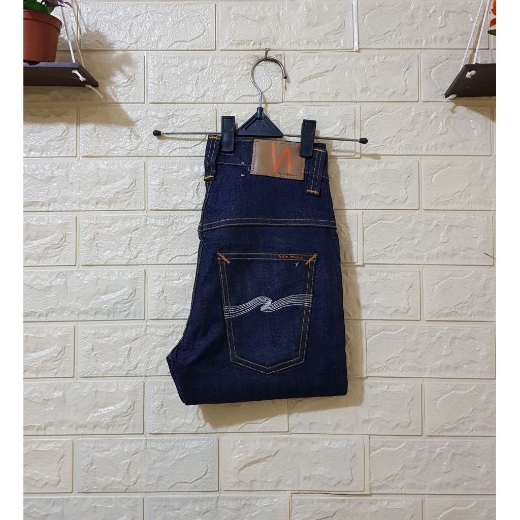 nudie jeans thin finn dry ecru embo