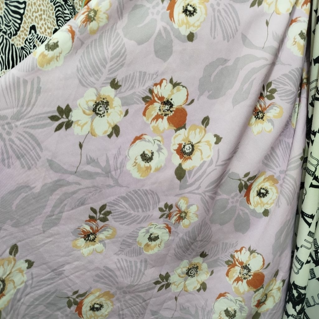 Kain wolfis motif bunga // Bahan wolfis motif premium // Kain wolfis premium // Bahan Gamis // Bahan