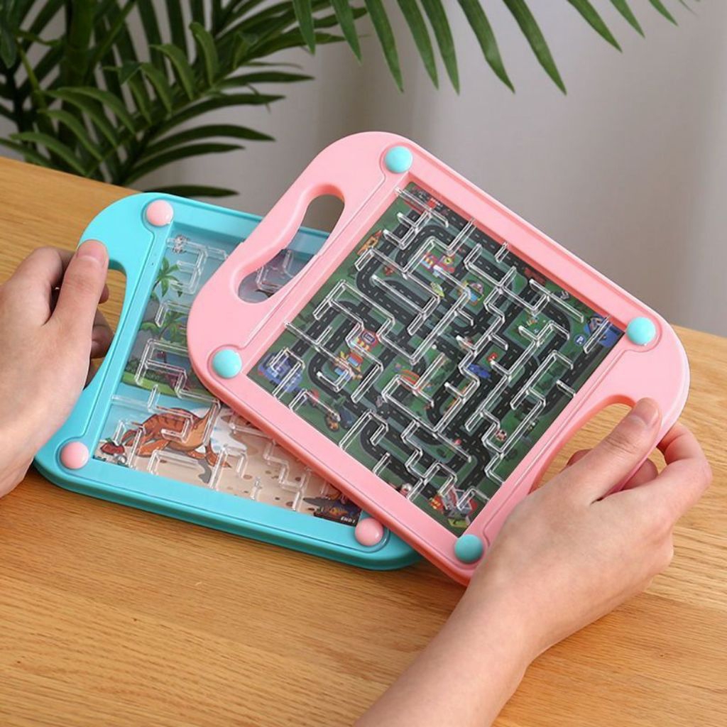 TERLENGKAP mainan labirin puzzle mazze two ball anak umur 2-7 tahun