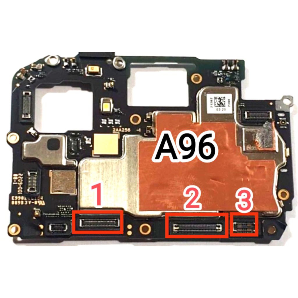soket konektor di mesin oppo a96 copotan fpc on board