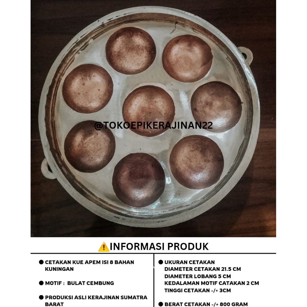 CETAKAN KUE APEM ISI 8 ASLI KUNINGAN