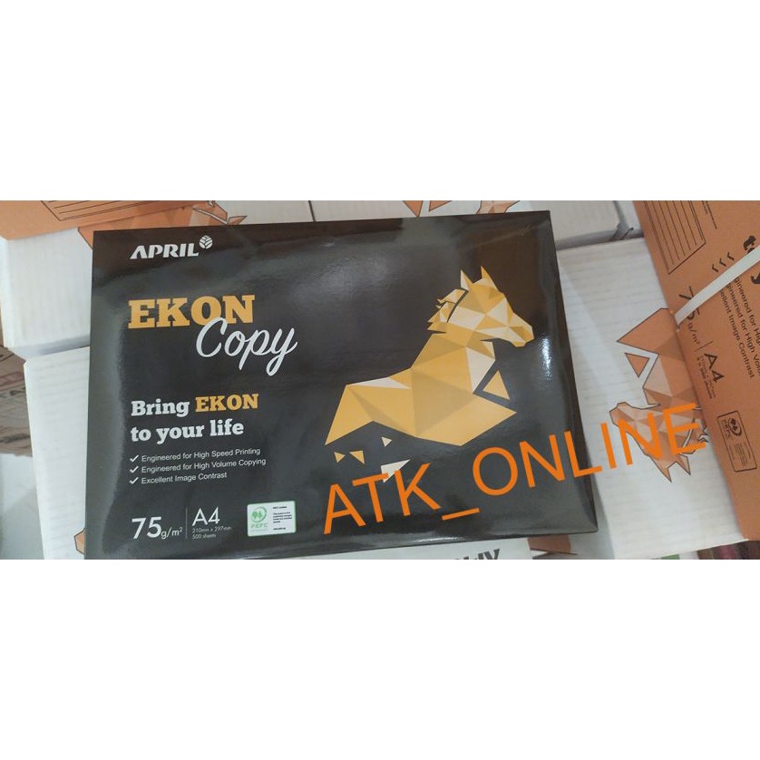 

KODE C24B KERTAS HVS A4 75 GSM EKON EKON A4 COPY PAPER MURAH